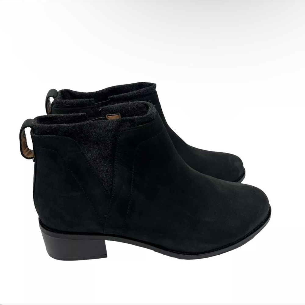 Vionic Joslyn Black Suede Ankle Boot Shoes Women Size 8